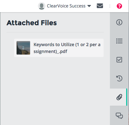 ClearVoice writer attached files