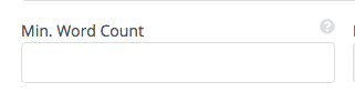 Minimum word count field on assignment