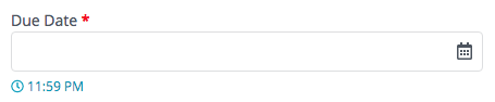 Due date field on assignment